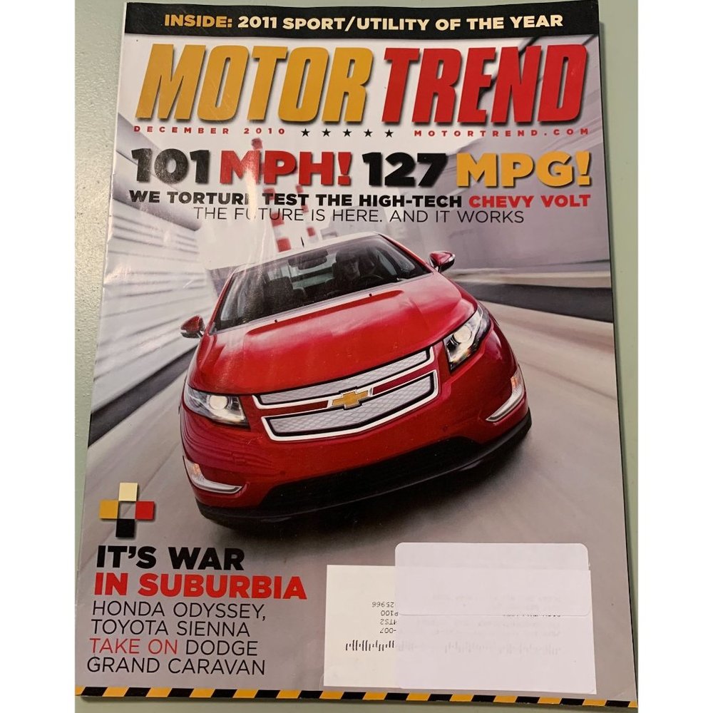 Motor Trend magazine December 2010 VOL. 62, NO. 12
